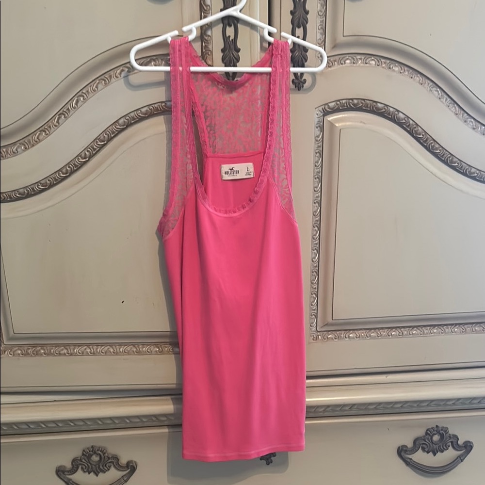Hollister Pink Tank Top Racerback